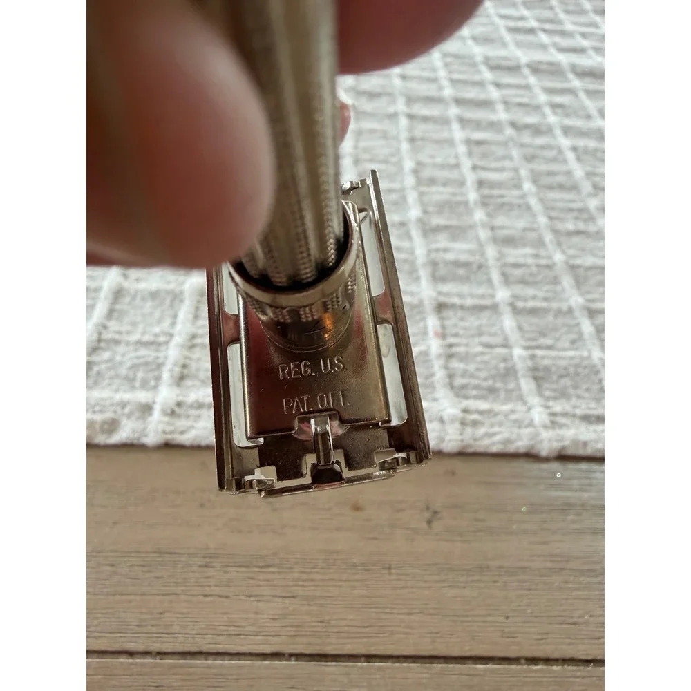 vintage Gillette Slim Adjustable safety razor with replacement blades